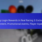 Daily Login Rewards in Real Racing 3: Exclusive content, Promotional events, Player loyalty