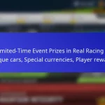 Limited-Time Event Prizes in Real Racing 3: Unique cars, Special currencies, Player rewards