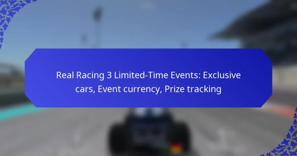Real Racing 3 Limited-Time Events: Exclusive cars, Event currency, Prize tracking