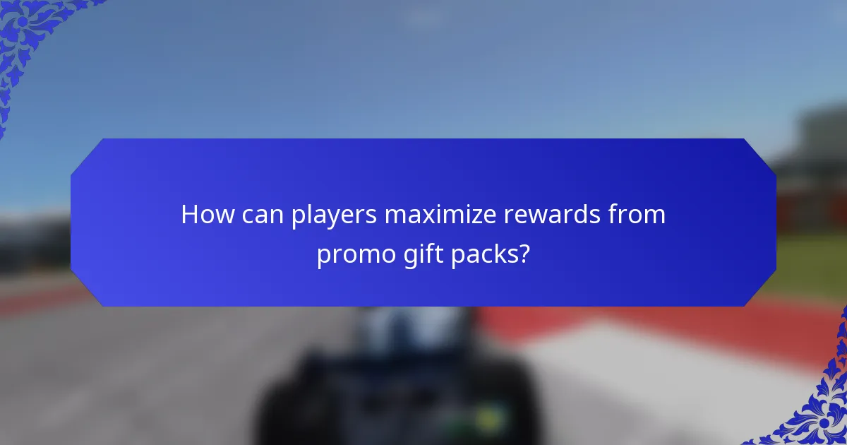 How can players maximize rewards from promo gift packs?