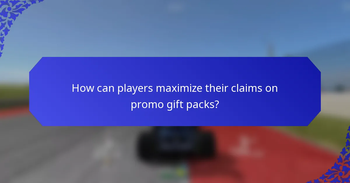 How can players maximize their claims on promo gift packs?
