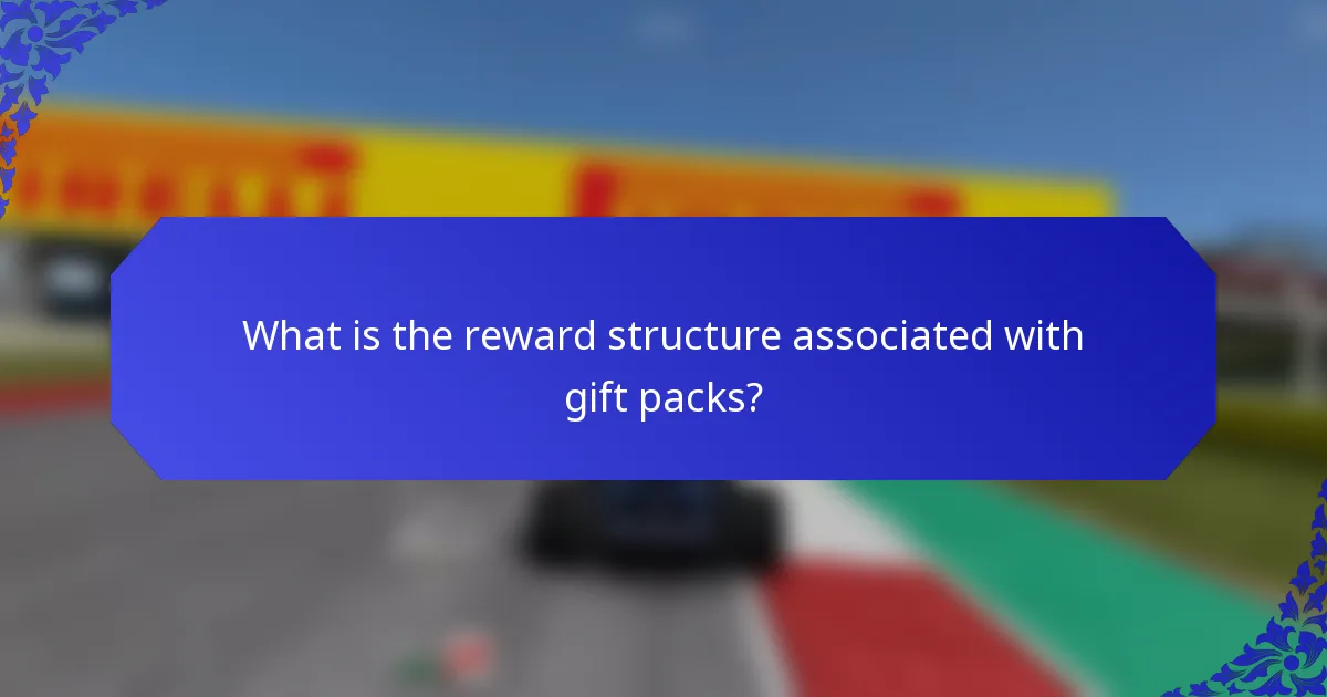 What is the reward structure associated with gift packs?
